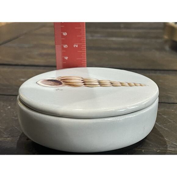 Fabienne Jouvin Paris France Ceramic Shell Seashell Lidded Trinket Jewelry Box - Picture 7 of 7